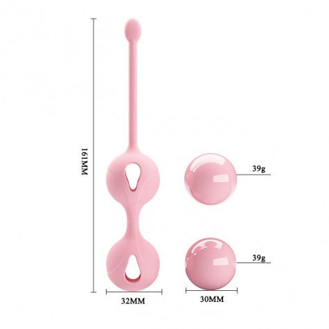 Нежно-розовые вагинальные шарики Kegel Tighten Up I